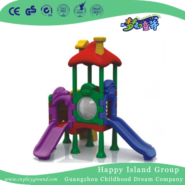Indoor Cute Kids Plastic Small Slide Playground (WZY-473-34)