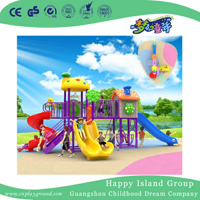 Amusement Park Cartoon House Children Playground With Climbing (BBE-A32)