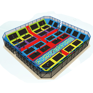 Trampoline set with slope and ball pit(HLD-09504)