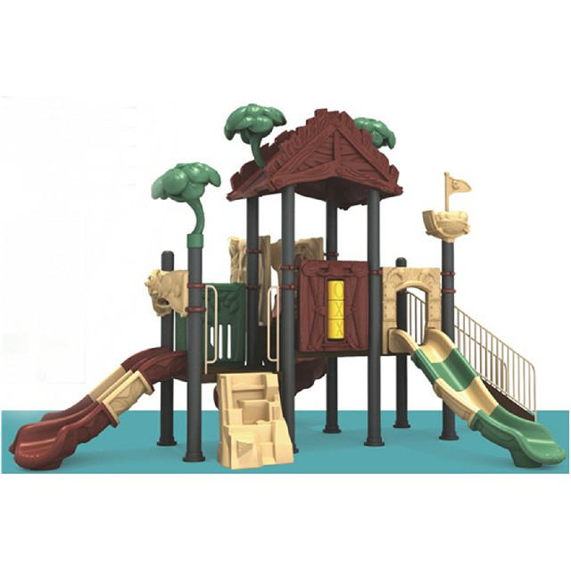 Outdoor Middle Toddler Tree House Playground With Climbing Equipment (ML-2001901)