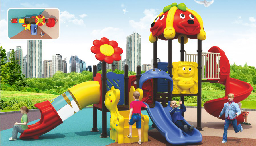 playgroud slide with monkey and flower HKZS22-09301+8615989279205