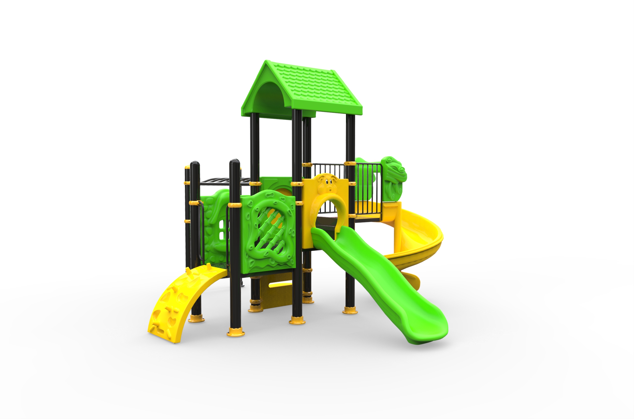 Kids Spiral Slide with Climbing Structure(HLD2601-SOPECUS02)