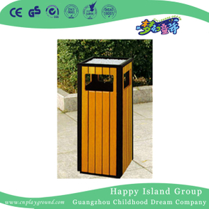 Outdoor Square Wooden Trash Can (HHK-15004)