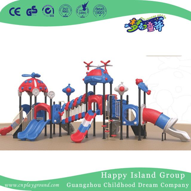 Big Machine Sea Sky Series Toddler Slide Playground With Climbing Equipment (1912602)