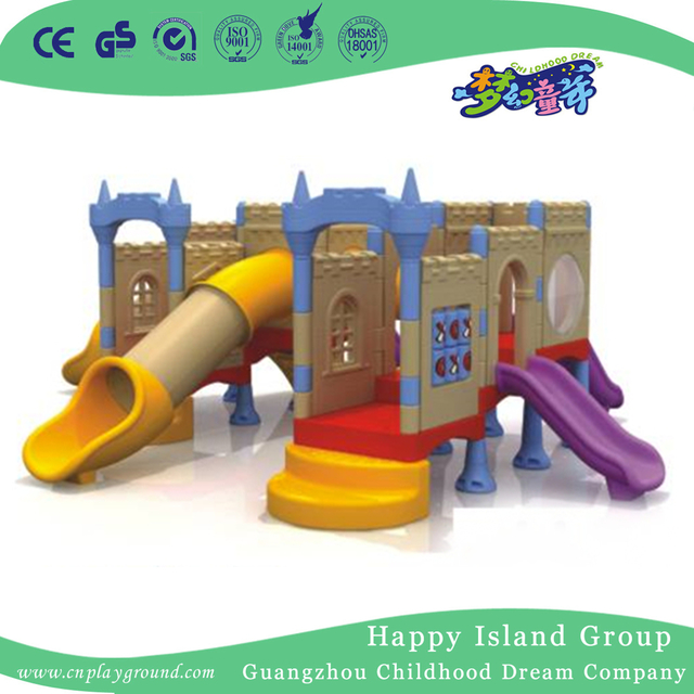 Outdoor Plastic Castle Small Combination Slide Playground (WZY-483-37)