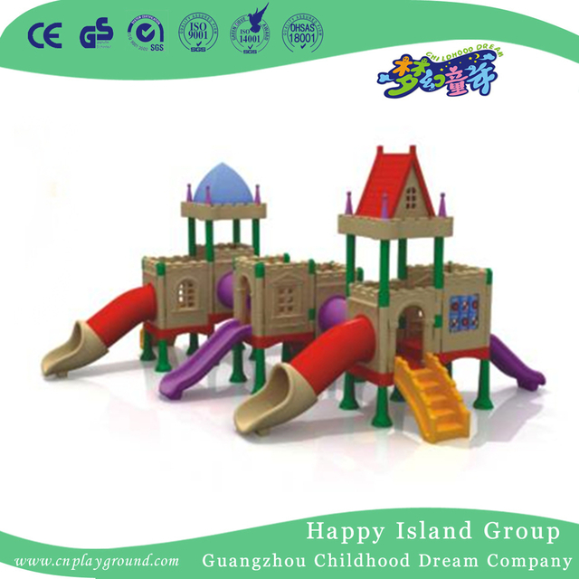 Outdoor Children Play Plastic Castle Small Slide Playground (WZY-483-32)