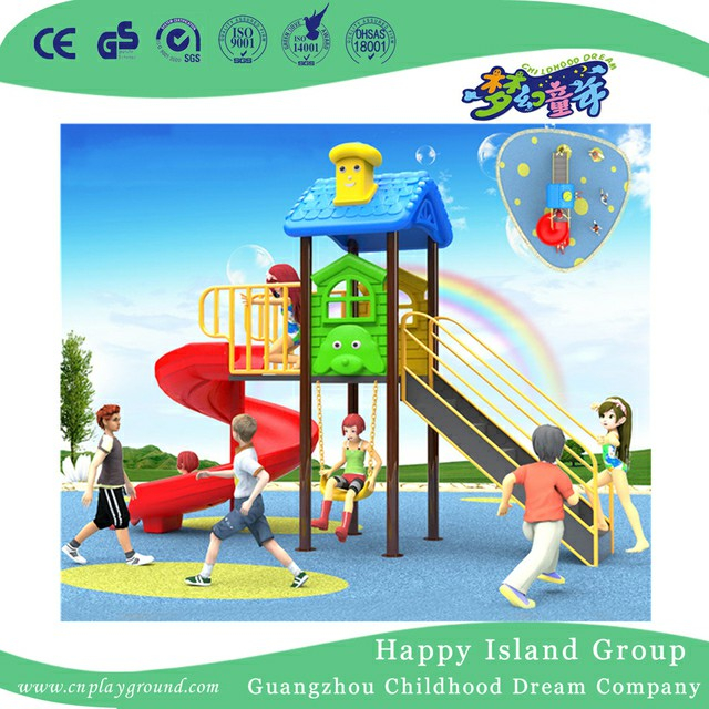 Cartoon Slide Plastic Children Playground For Promotion (BBE-B4)