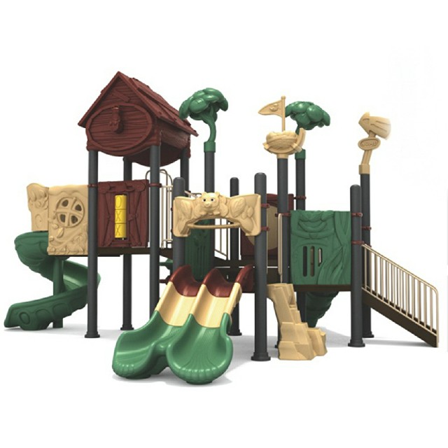 Outdoor Middle Toddler Tree House Playground With Climbing Equipment (ML-2001901)