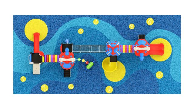 Helicopter-Themed Kids Plastic Outdoor Play Set (HHK-0508)