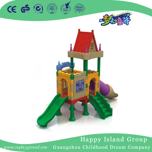 Outdoor Children Play Plastic Castle Small Slide Playground (WZY-483-32)