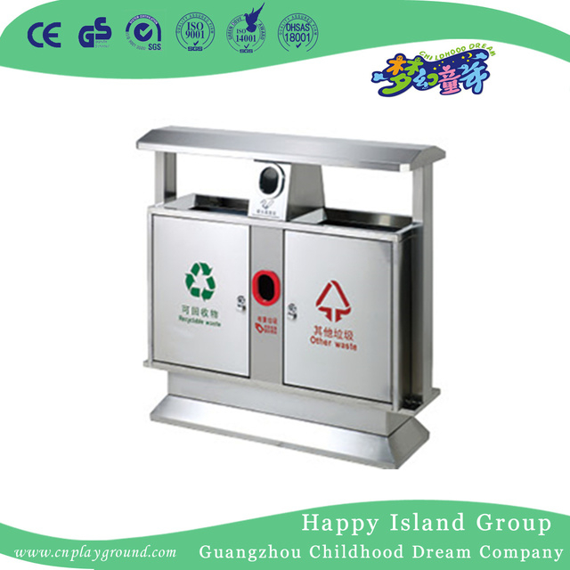 Park Public Facility Outdoor Metal Trash Can (HHK-15305)