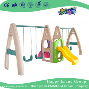 High Quality Kids Play Plastic Small Swing With Slide Playground (ML-2012703)