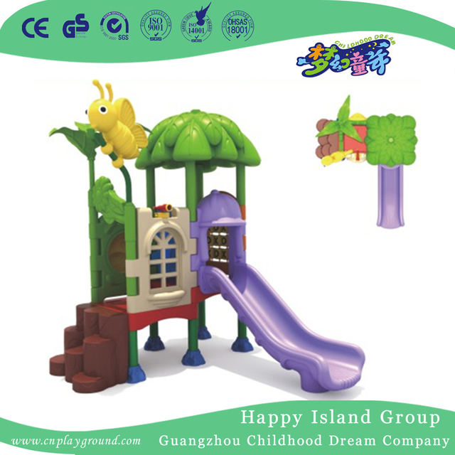 Simple Cartoon Plastic Small Slide Playground Equipment (ML-2009001)