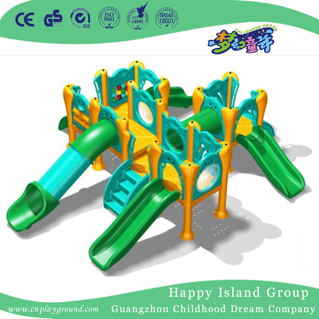 High Quality Outdoor Plastic Small Combination Slide Playground Equipment (WZY-414)