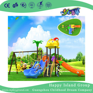 Small Plastic Slide And Swing Combination Set For Kids (BBE-B41)