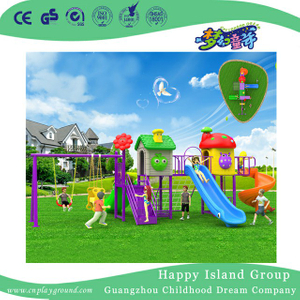 Outdoor Kindergarten Plastic Slide and Swing Combination Set (BBE-A38)
