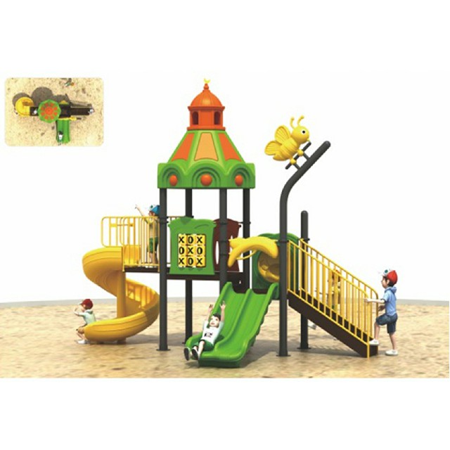 Kindergarten Outdoor Small Plastic Slide Castle Playground (ML-2006401)