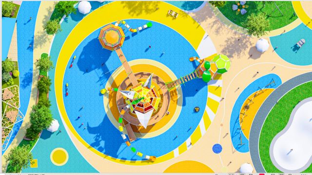 Large Bold Color Modular Outdoor Playground with tunnel slides and climbing sets(HHK-202311)