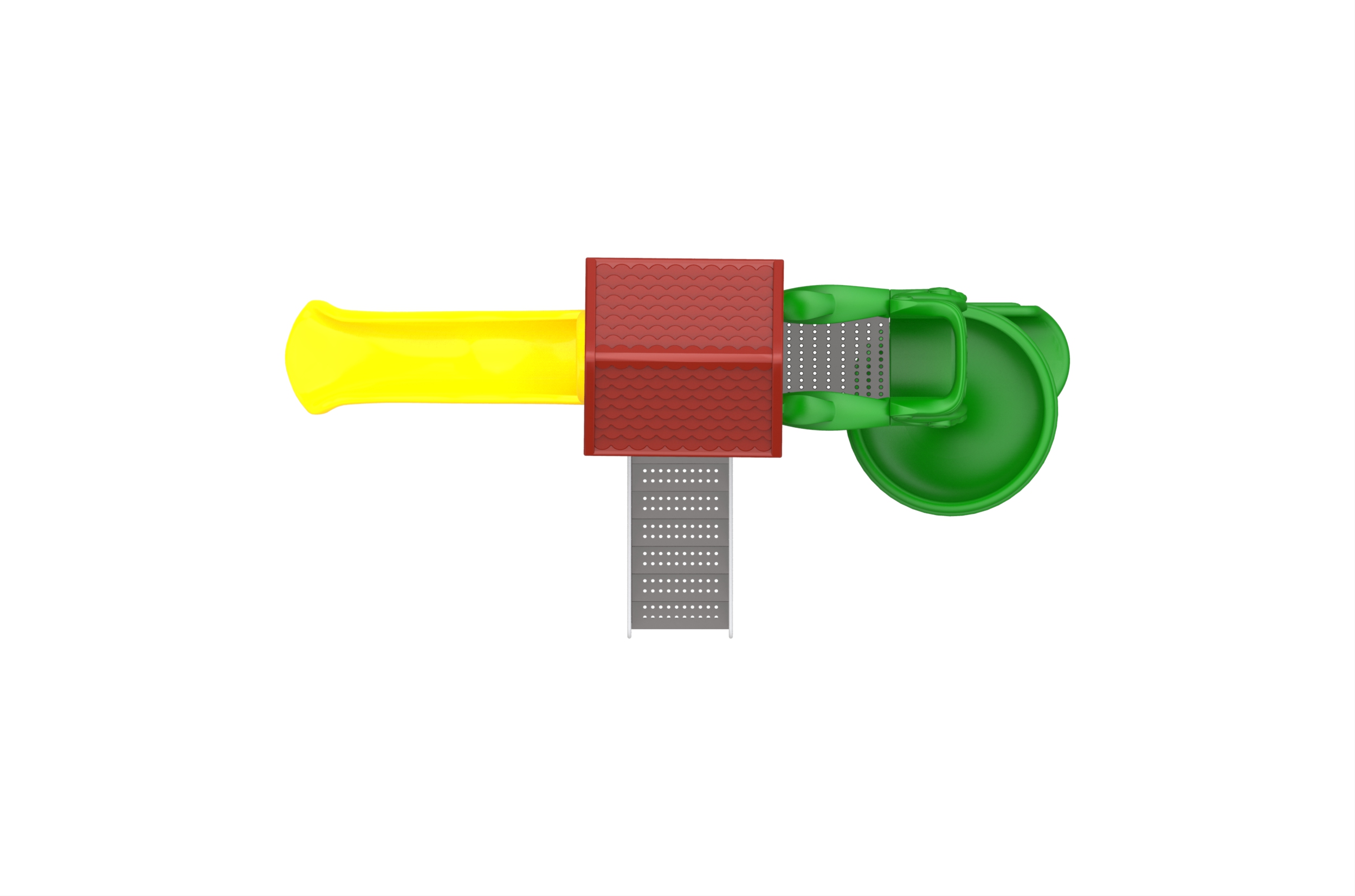 Kids Outdoor Playhouse with Spiral & Straight Slides(HLD-2601-SOPECUS03)