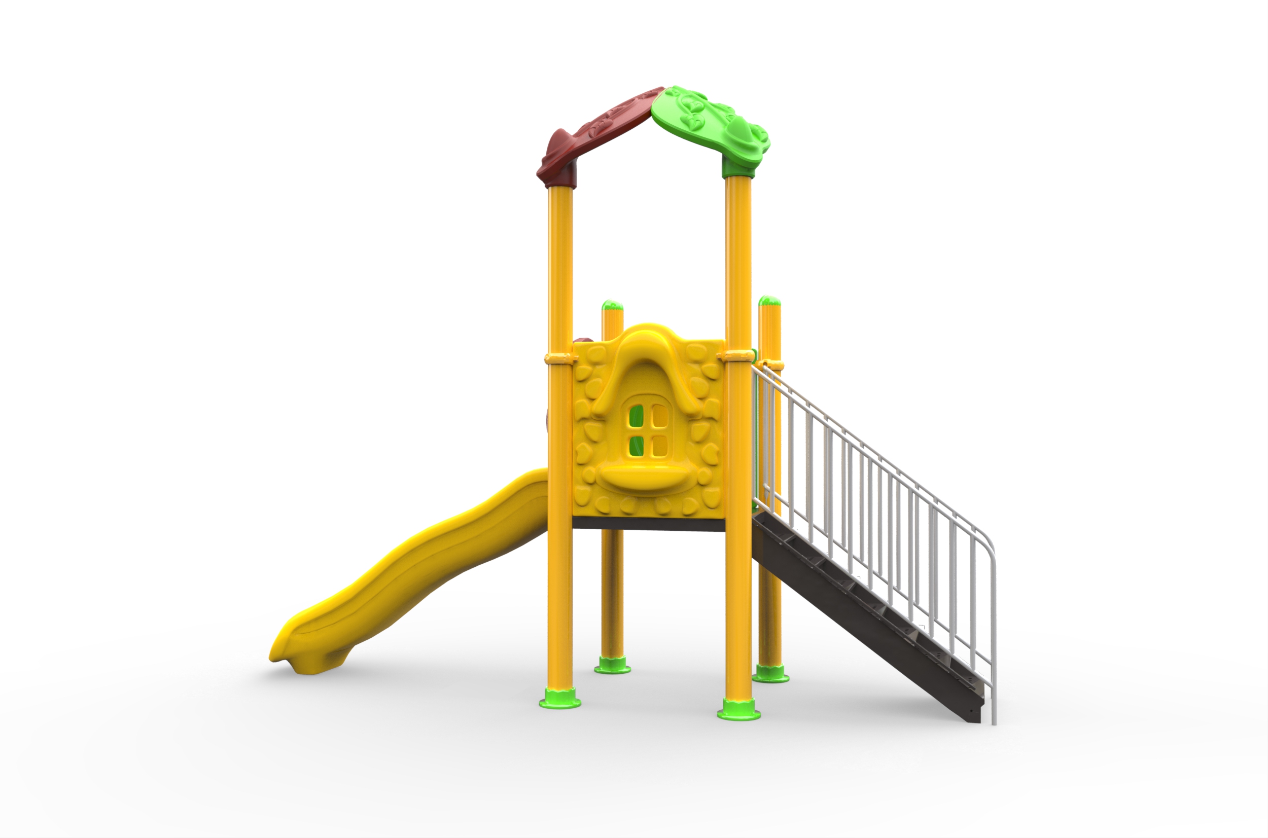 Preschool Outdoor Single Slide Play Structure(HLD2601-SOPECUS04)