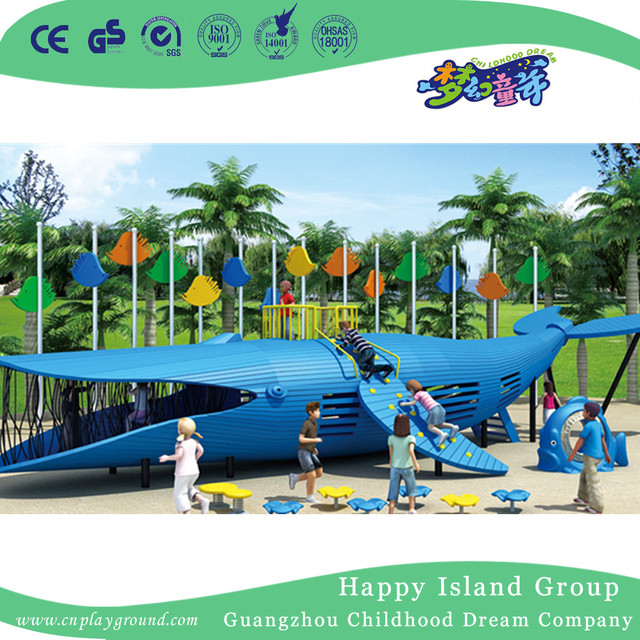 Outdoor Amusement Park Children Bright Red Deer Shape Slide Animal Playground (HHK-3601)