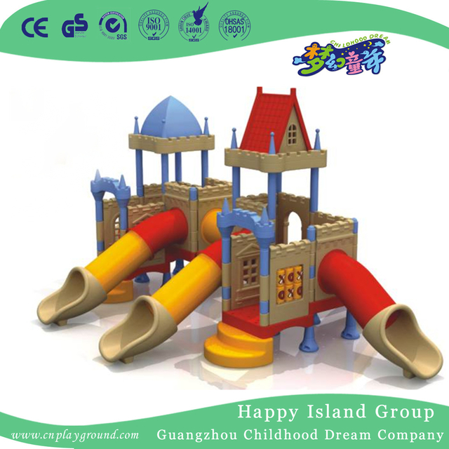 Kindergarten Children Plastic Castle Small Slide Playground (WZY-483-14)