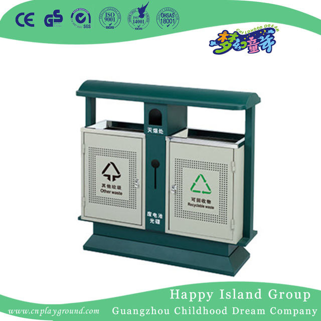 High Quality Outdoor Rectangle Stainless Steel Trash Can (HHK-15308)