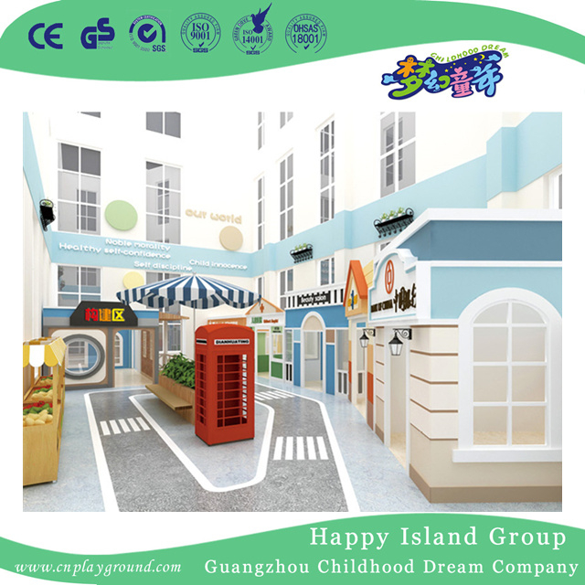 School Functional Room Whole Solution Wooden Role Playing House Street Decoration (HG-14)