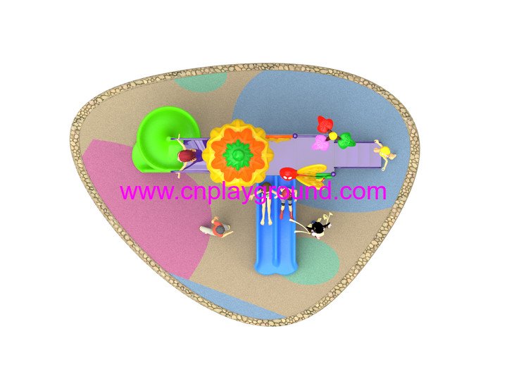 2018 New Design Outdoor Children Little Animal Playground Equipment with Double Slide (H17-A8)