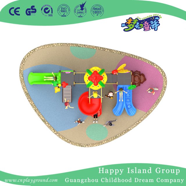  New Outdoor Tree Leaves and Animal Roof Children Playground Equipment (H17-B7)