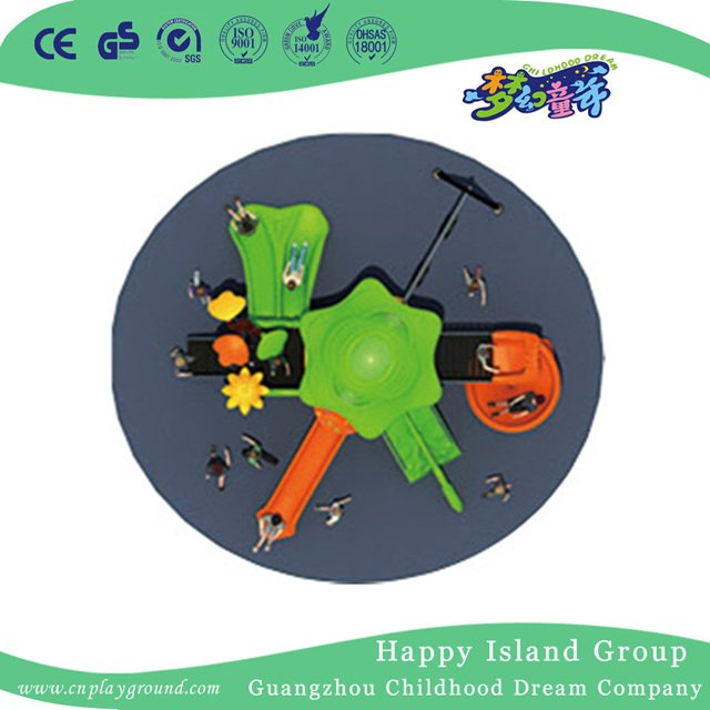Outdoor Green Roof Outer Space Galvanized Steel Children Playground with Climbing Equipment (HG-9602)