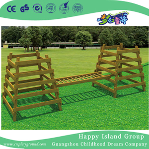 Wooden Training Climbing Frames Equipment with Balance Ladder (HF-17704)