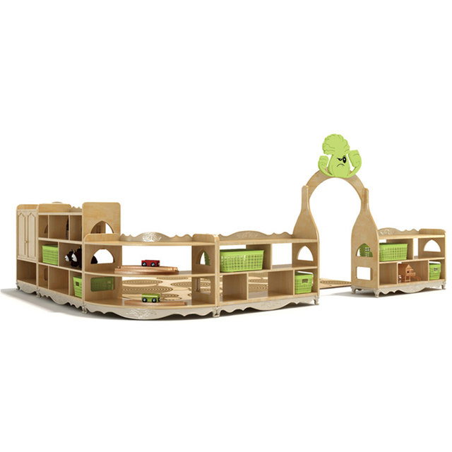 School Wooden Furniture Toddler Cartoon Frog Cabinet Unit (HJ-4802)