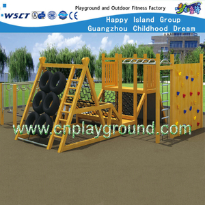 Wooden Amusement Fitness Park Outdoor Playground HF-17505