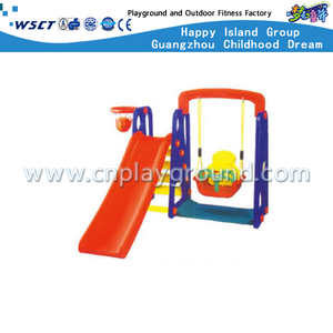 Small Size Plastic Toys Orange Slide Playground with Swing Equipment (M11-09403)