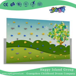 Indoor Wooden Grassy Lawn Theme Climbing Wall Playground for Kids Play