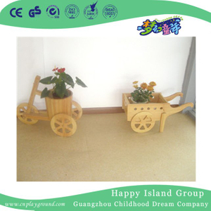 Kindergarten Furniture Mini Children Solid Wooden Car Model Flower Box (HG-4105)