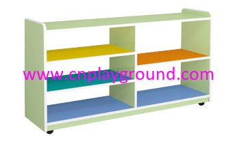 Kindergarten Furniture Bright Color Wooden Partition Shelf (HG-5401)