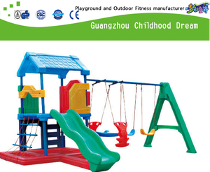 Kids Outdoor Plastic Slide and Swing Sets Play Equipment (M11-09501)