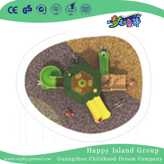 Simple Outdoor Wooden Playhouse Playground For Toddler (1907402)