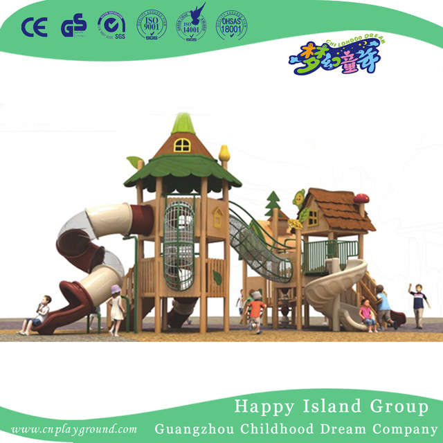 Outdoor Small Simple Wooden Playground For Children (1907602)