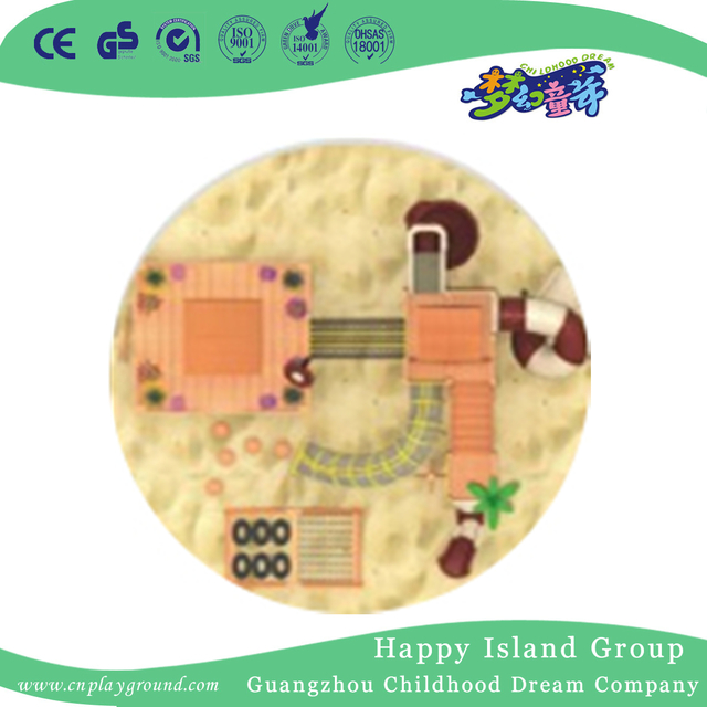Outdoor Wooden Children Playhouse Playground With Climbing Equipment (1908501)