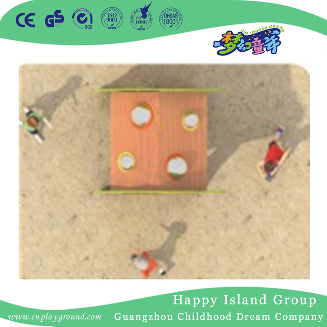 Outdoor Bright Color Children Wooden Tree Playhouse Playground (1908301)