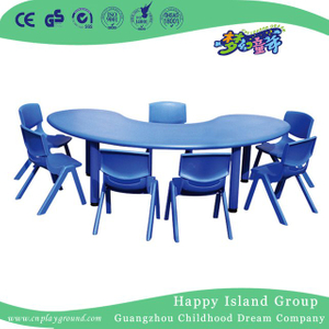 Kindergarten Simple Curved Plastic Table for Children (HG-5103)