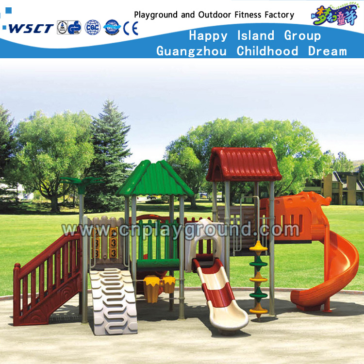  Most Popular Outdoor School Tree House Playground Equipment with Clear Tube Slide (HA-07601)
