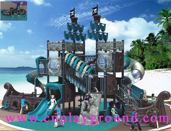 High Quality Large Outdoor Children Pirate Ship Playground for Amusement Park (HK-50052A)