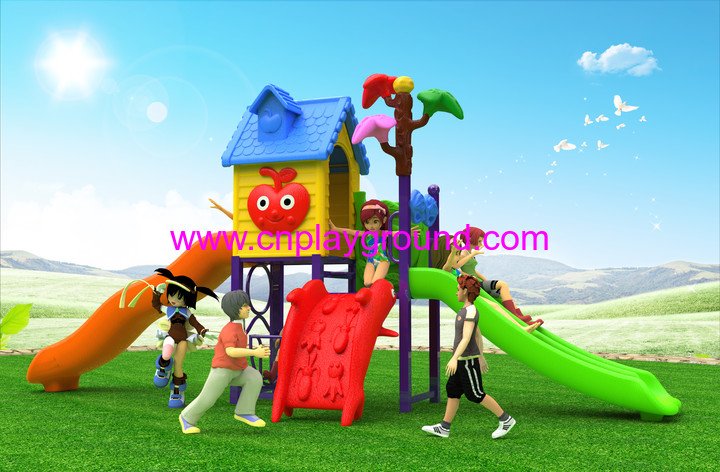 2018 New Outdoor Small Children Vegetable House Playground Equipment with Apple (H17-A14)