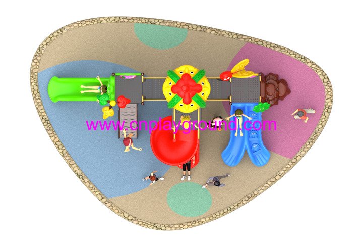  2018 New Outdoor Tree Leaves and Animal Roof Children Playground Equipment (H17-B7)