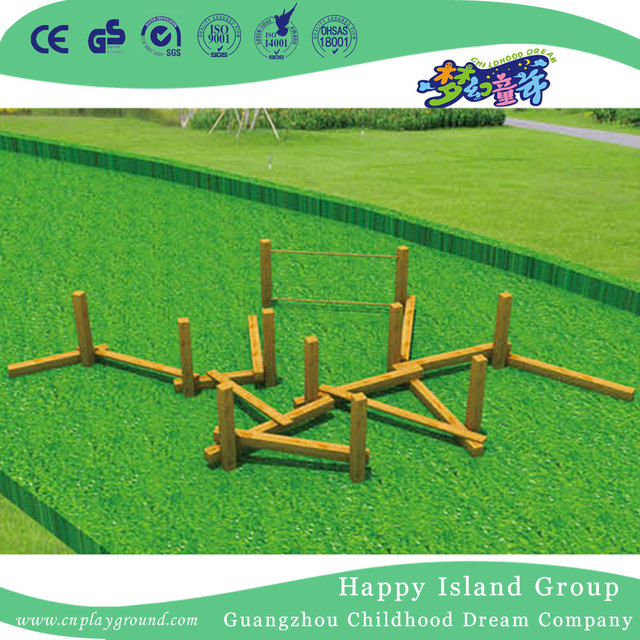 Wooden Training Climbing Frames Equipment with Balance Ladder (HF-17704)