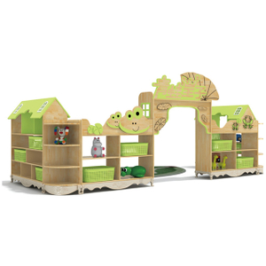 School Wooden Furniture Toddler Cartoon Frog Cabinet Unit (HJ-4802)